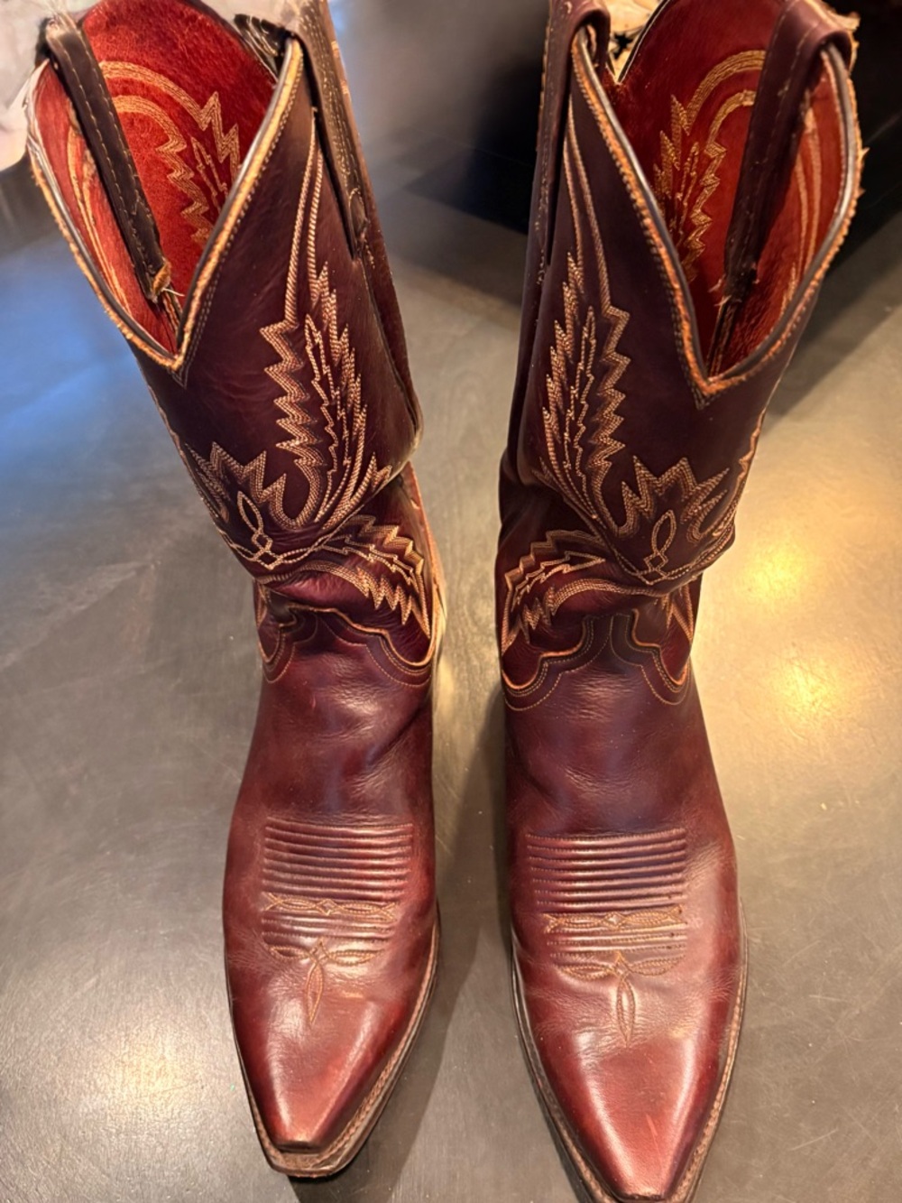 Lucchese 1883 Brown Leather Western Cowboy Boots